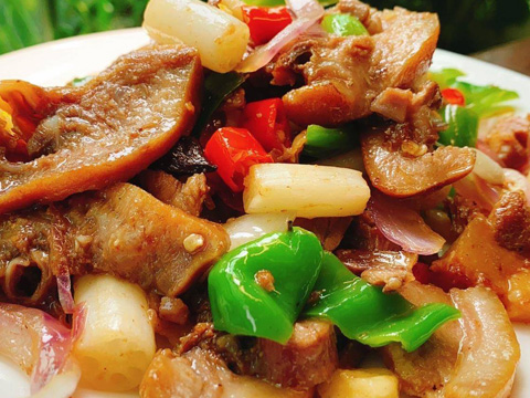 吾面道爆炒猪头肉菜品图